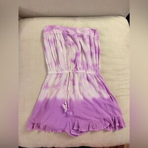 Purple and White Tie-Dye Romper